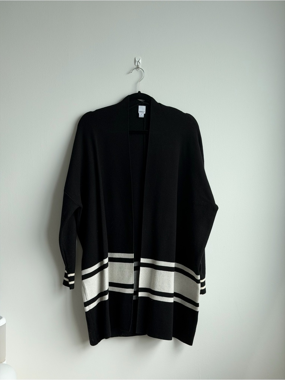NVLT Black Open Front Cardigan
